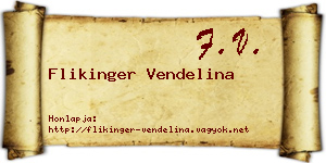 Flikinger Vendelina névjegykártya
